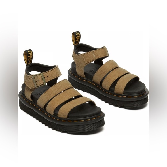 Dr. Martens Shoes - Dr. Martens Blaire Sandals Muted Olive Tumbled Nubuck Women’s Size 8